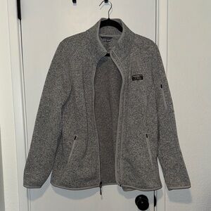 L.L. Bean // Sweater Fleece Full-Zip Jacket (L - Pewter)